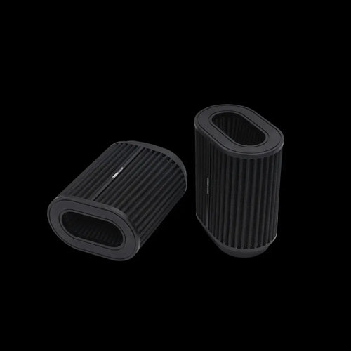 BlackBoost Oval Twin Flow Synthetic Dry Air Filter (4.3" x 196 mm) SET OF 2