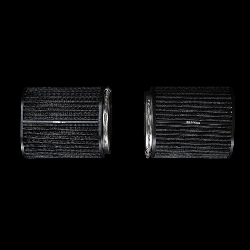 BlackBoost Oval Twin Flow Synthetic Dry Air Filter (4.3" x 196 mm) SET OF 2