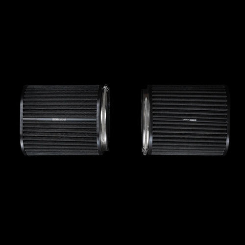 BlackBoost Oval Twin Flow Synthetic Dry Air Filter (4.3" x 196 mm) SET OF 2