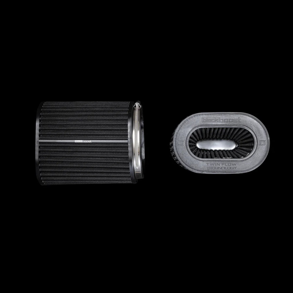 BlackBoost Oval Twin Flow Synthetic Dry Air Filter (4.3" x 196 mm) SET OF 2