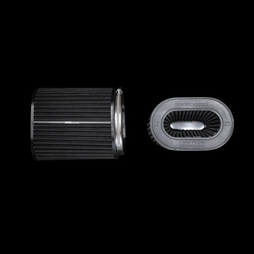 BlackBoost Oval Twin Flow Synthetic Dry Air Filter (4.3" x 196 mm) SET OF 2