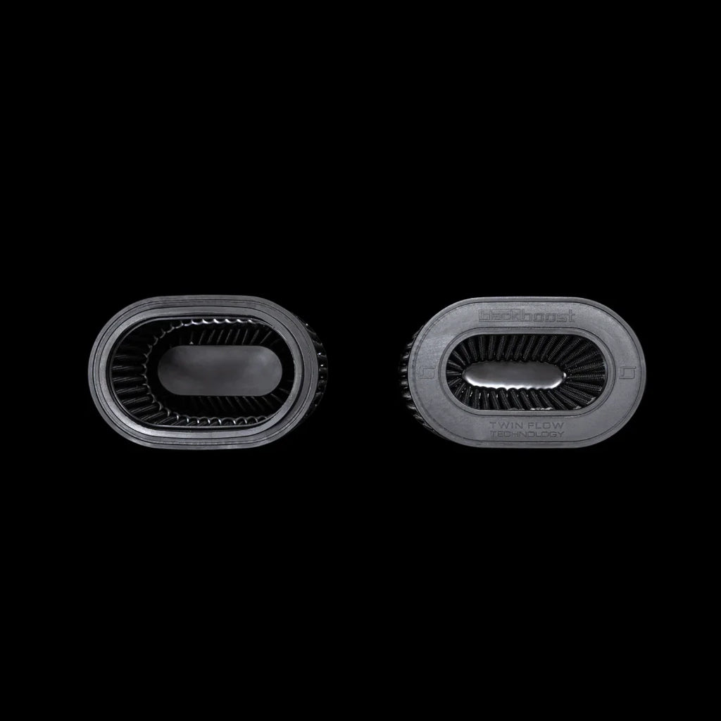 BlackBoost Oval Twin Flow Synthetic Dry Air Filter (4.3" x 196 mm) SET OF 2