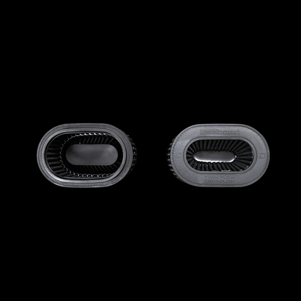 BlackBoost Oval Twin Flow Synthetic Dry Air Filter (4.3" x 196 mm) SET OF 2