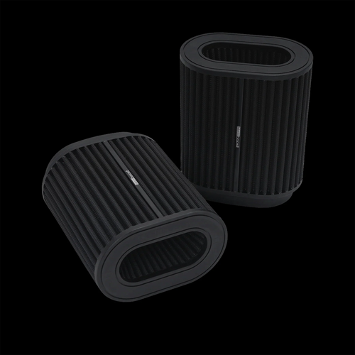 BlackBoost Oval Twin Flow Synthetic Dry Air Filter (4.3" x 196 mm) SET OF 2