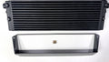 Dyne Performance USA front oil cooler and mounting shroud for W204 C63 AMG, top-down view with hardware